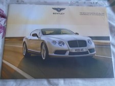 Bentley Continental GT V8 S & Convertible range brochure 2013 UK market