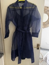 Maje Organza Blue Shirt Dress