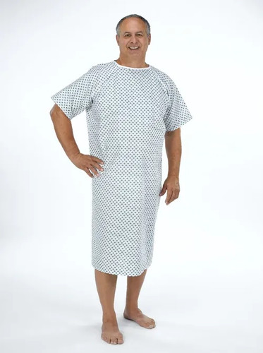 Hospital patient gown - blue, &