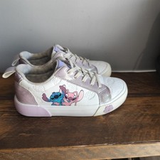 Lilo & Stitch Girls Trainers UK 12.5 White Leather 