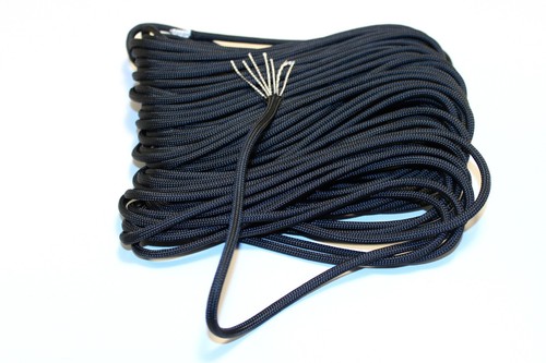 50ft 3mm black 550 paracord - 3mm,