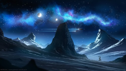Anime digital art - , sky