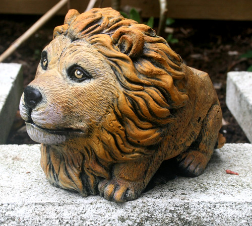 Lion garden stone planter - lion,