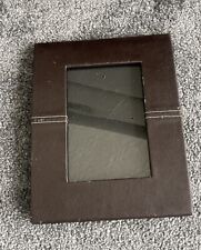 Modern Brown PHOTO FRAME Faux Leather Size 22 x 17cm Pic 14 x 9 cm Home Decor
