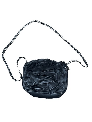 Black leather lakeland flower - leather,
