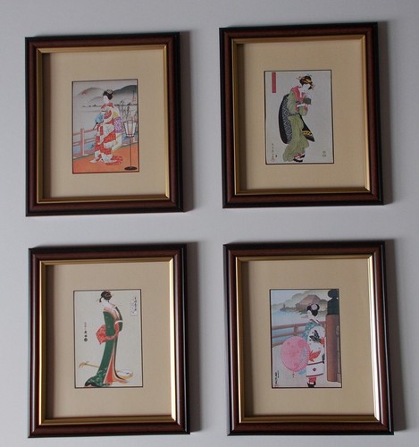Oriental prints framed - oriental, x