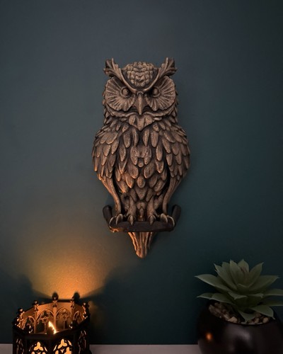 Owl home decor hand painted - owl,