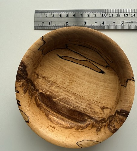 Hand turned spalted beech bowl - hand,