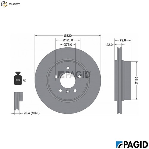 Brake disc 54416nc for - 2x,