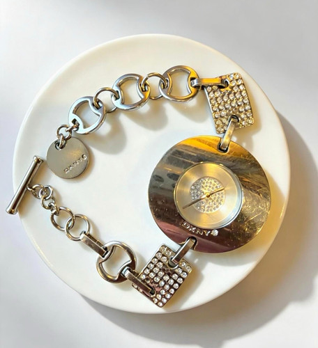 Dkny silver tone cable chain - silver,