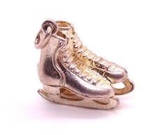 (R190)  silver ice skate boots