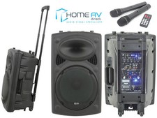 QTX QR12PA Portable PA System VHF Wireless Mics USB SD MP3 AUX Remote 178.843