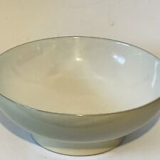 Large Denby Bowl Beige Caramel Serving Fruit Dessert Bowl 23 cm Pedestal 