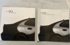 Saab 9-3 Sport saloon UK Brochure 2002/2003 Aero Vector Linear Arc & Price List