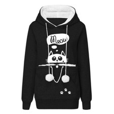Women Pet Pouch Hoodie Cat