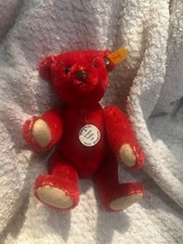 steiff teddy bears red
