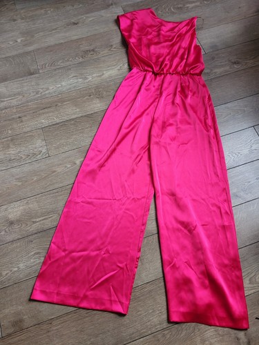 Zara fuchia asymmetric satin - asymmetric,