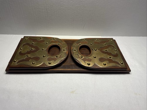 Vintage wood brass expandable - brass,