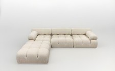 White Boucle Modular Sectional