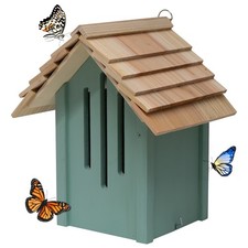Butterfly House Insect Hotel – Wall Mounted Wooden Bug Habitat with Side Door