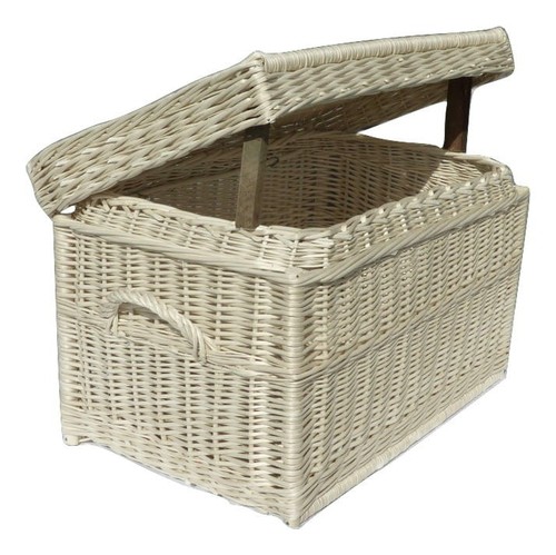 Wicker ecru crate laundry - ecru,