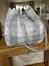 Joules Check Grey Bag. Bucket