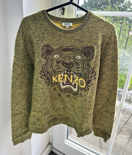Kenzo green tiger logo cotton - green,
