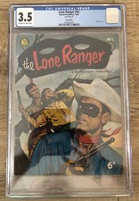 The Lone Ranger #1 - CGC 3.5 - RARE - 1953 - UK Edition-World Distributors Comic