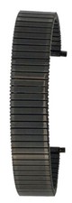 BLACK Stainless Steel Expanding Watch Strap Bracelet 17mm - 22mm 