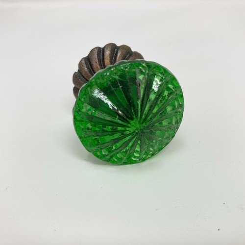 Green vintage glass knob home - vintage,