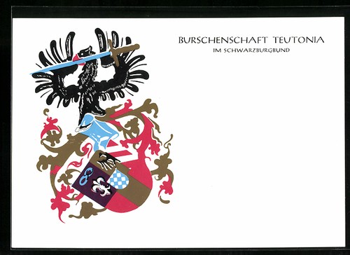 Postcard fraternity teutonia - postcard,