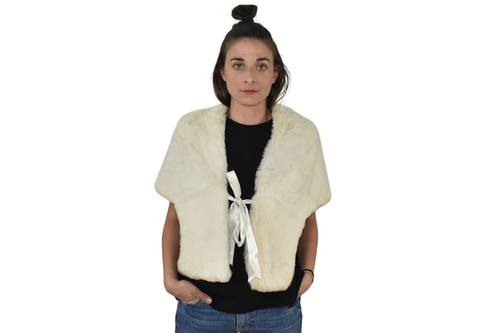 Fur wrap for weddings bridal - fur,