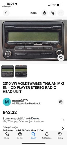Volkswagen rcd 310 car - vw,
