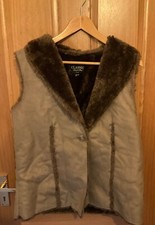 Women’s ‘Classic’ Faux Suede Gilet- Harvey and Jones- Size 16- New 