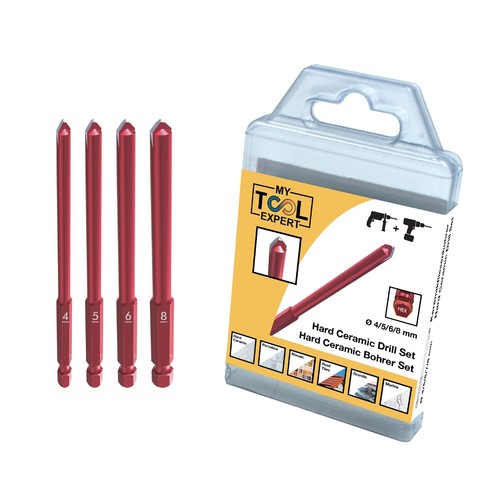 Tile drill bits set 8mm - tile, 4-8mm