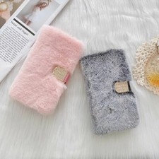 Plush Fluffy Flip Card Wallet
