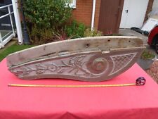 Carved Wooden Bow or Stern Post. Narrow Boat, Barge etc ? Large 92cms x 30cms