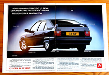 CITROEN BX GTi 16V 16 VALVE - ORIGINAL FRAMEABLE COLLECTIBLE CLASSIC CAR ADVERT