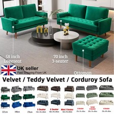 2/3/4 Seater Teddy Velvet Sofa