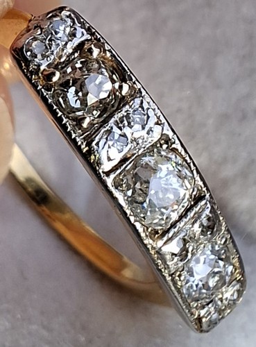 18ct gold old cut diamond - old,