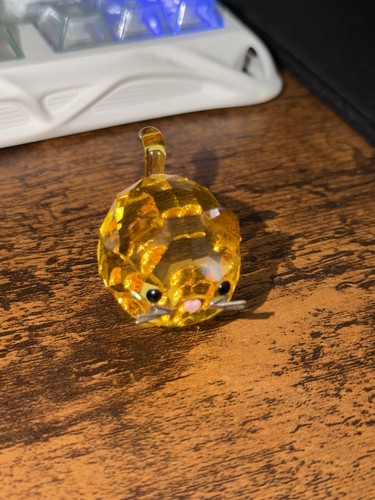 Swarovski chubby cat yellow - cat,