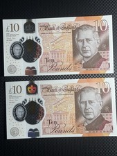 King Charles £10 Pound Notes