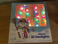 PIFCO 20 STARLIGHTS - VINTAGE 70'S/80'S CHRISTMAS TREE LIGHTS, BOXED & WORKING