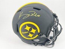 Kenny Pickett Autographed Steelers Black Alternate Replica Speed Helmet Beckett