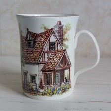 Queensway Cottage Mug Cup Fine Bone China Garden Cat H 10cm Country Farmhouse