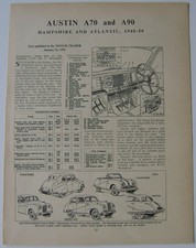 Austin A70 & A90 Hampshire & Atlantic 1948-50 Motor Trader Service Data No. 175