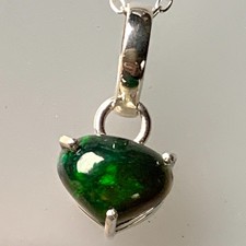 BLACK FIRE OPAL HEART SHAPE