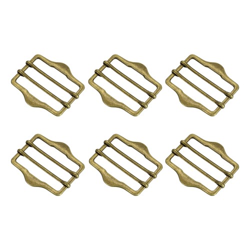 6pcs metal slide buckles 40mm - metal,