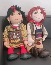 Rosie and Jim plush rag dolls Large/Vintage 30inch 1999 Narrow boat Canal barge