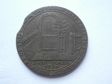 GB 1794 Bath Botanic Gardens Antique Copper Conder Token Halfpenny